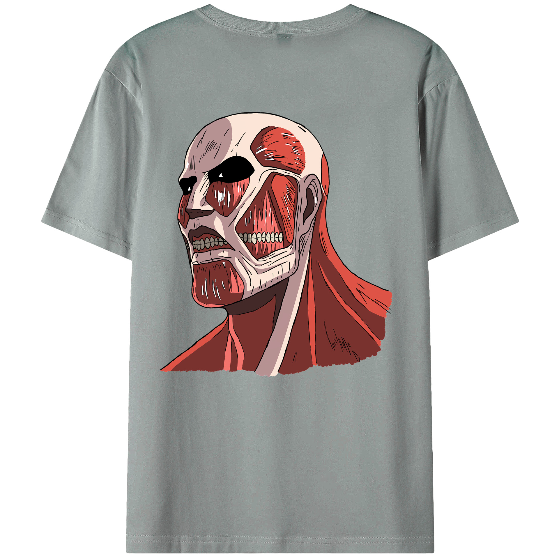 （画像用） 進撃の巨人 Attack on Titan 綿100％ メンズ半袖Tシャツ（バックプリント） 通気性